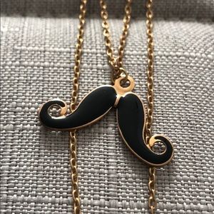 Moustache necklace